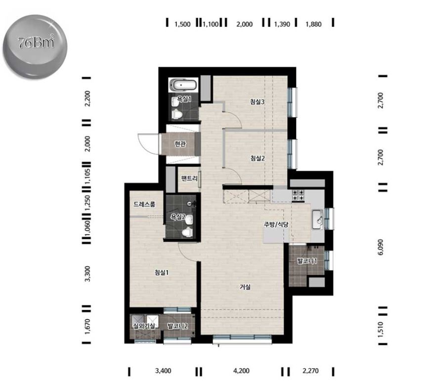 한강 수자인 오브센트 76B