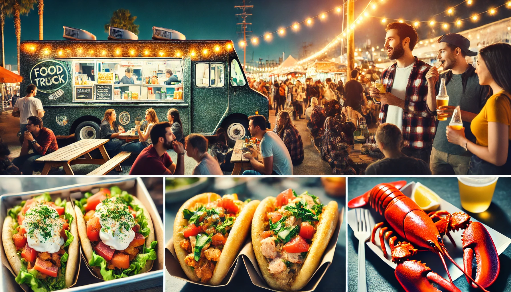 LA 야시장과 푸드 트럭 음식