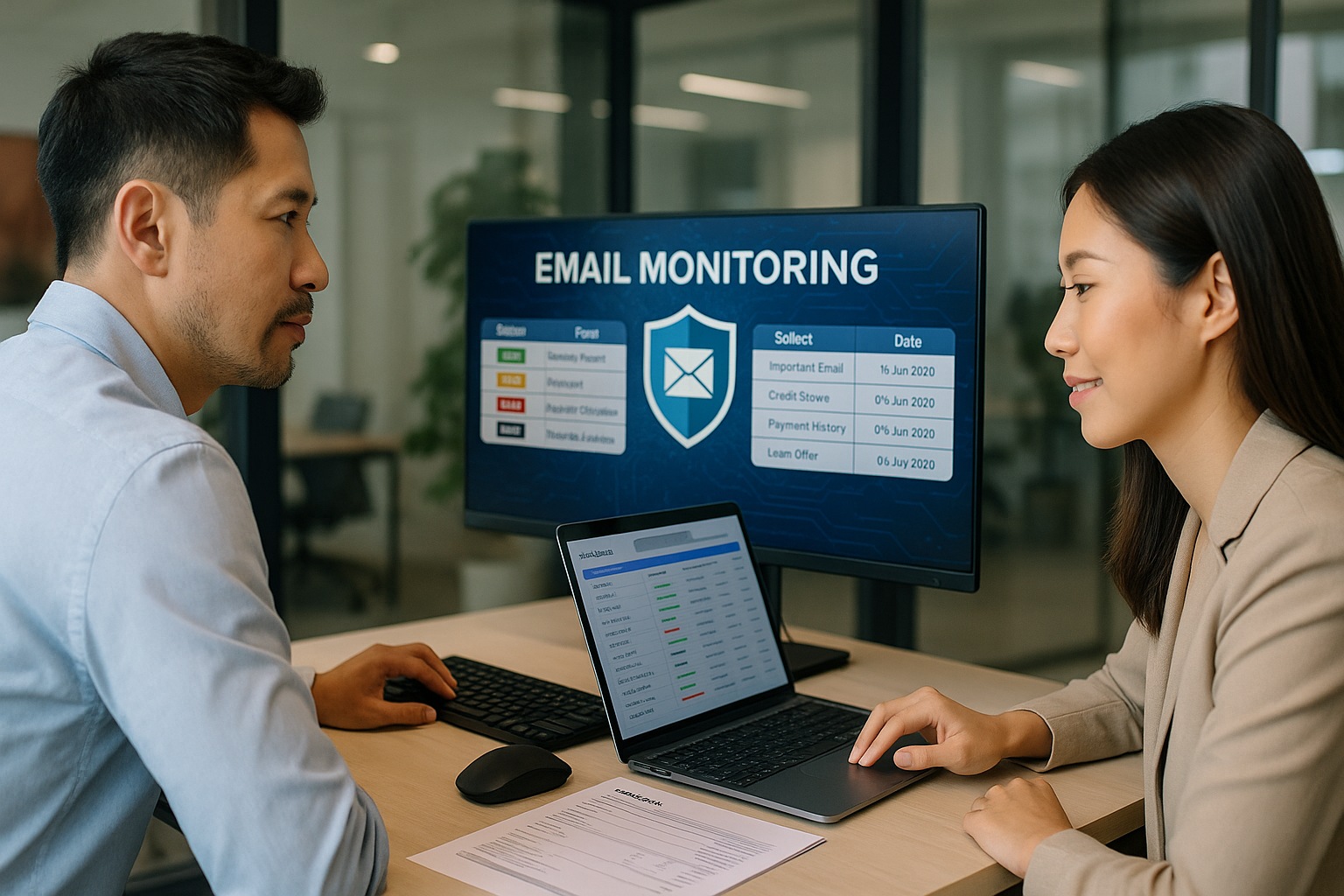 이메일 모니터링 시스템 확인