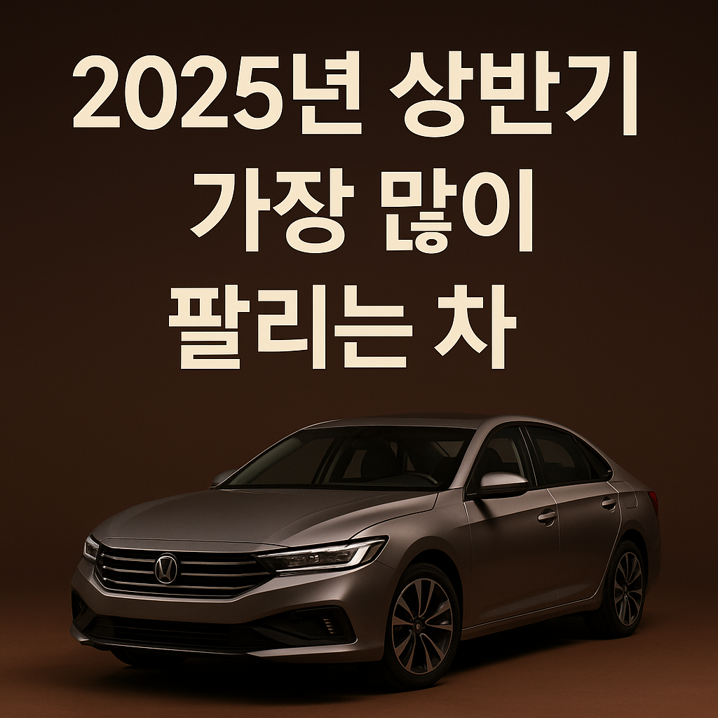 2025년 상반기 가장 많이 팔린 자동차는? 소비자가 선택한 인기차량 베스트 5