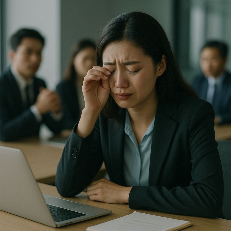 직장에서 우는 꿈 해몽 – 감정 폭발의 해소
