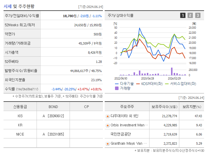 다우기술_기업개요