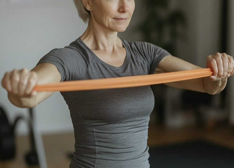 중년 어깨 통증 개선하는 스트레칭