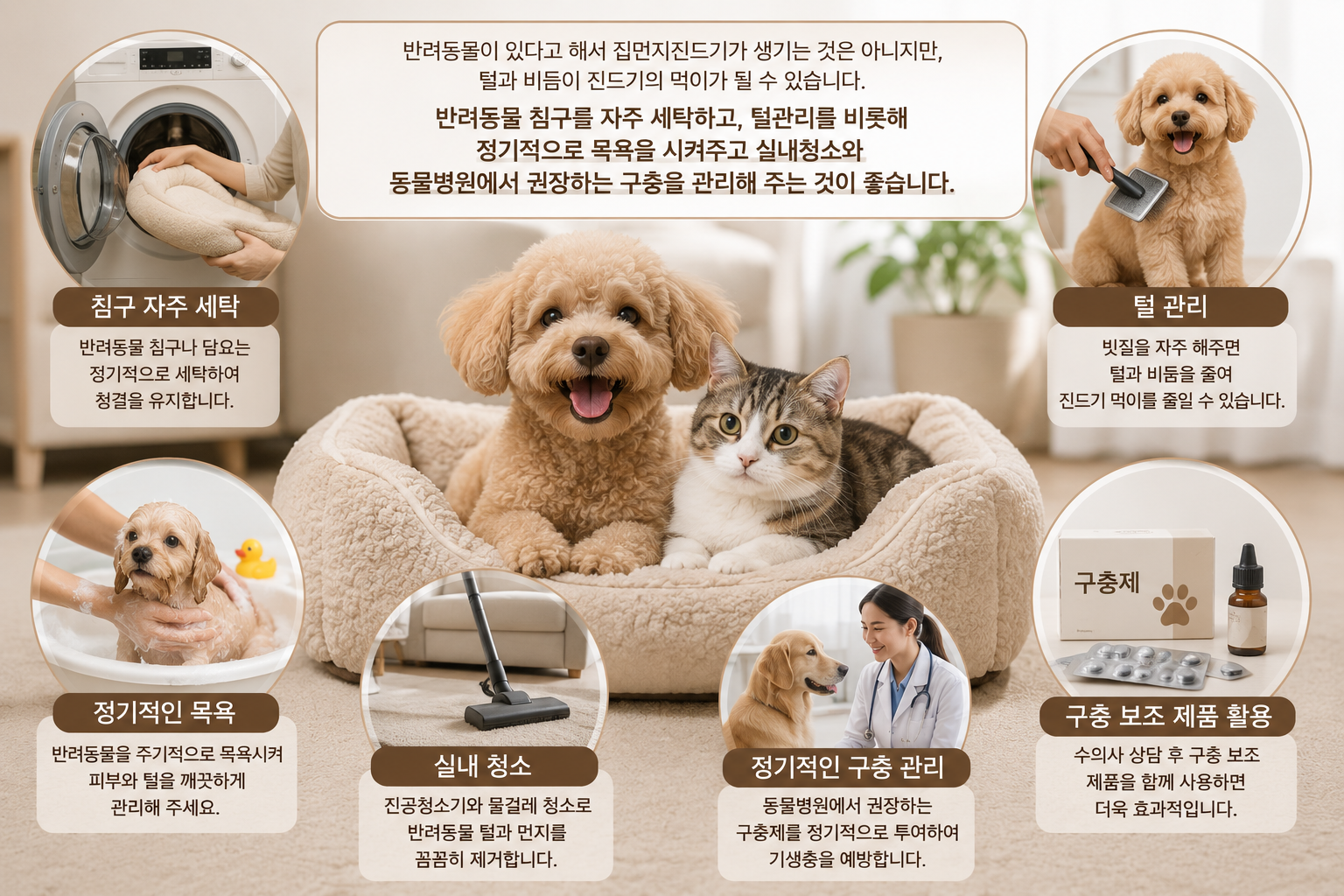 반려동물이 있을 시 관리방법