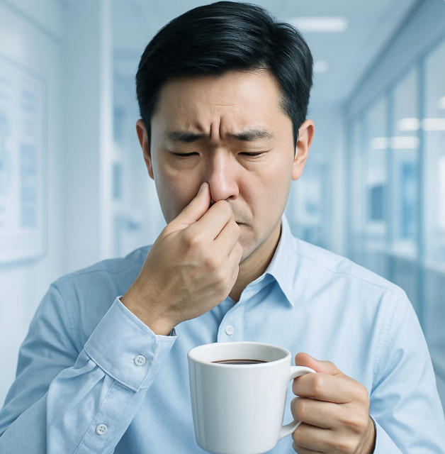 냄새를 잘 못 맡고 입에서 냄새가 나요