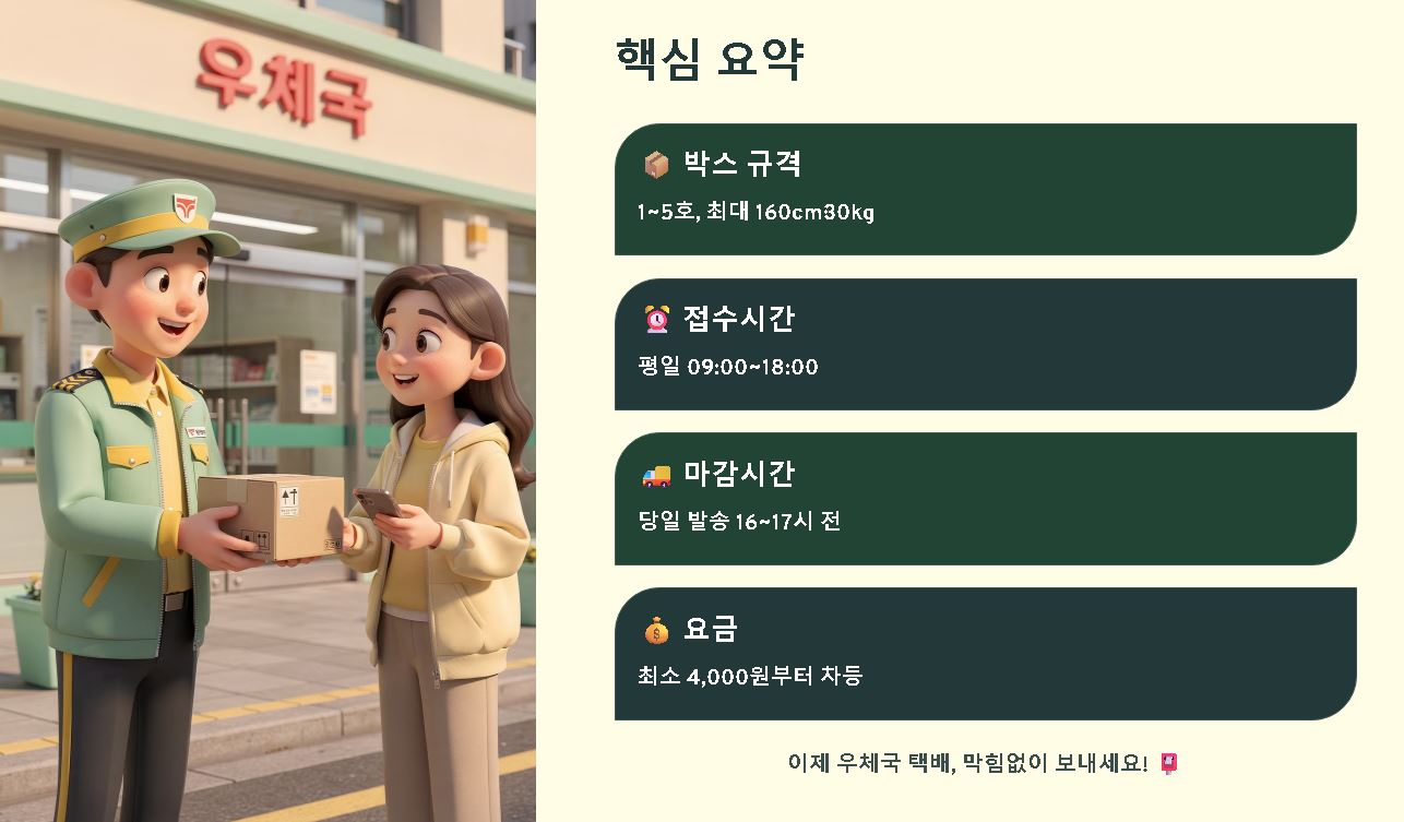 우체국 택배 박스 규격