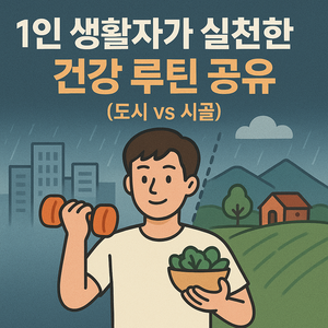 1인 생활자의 건강 투린 비교 도시 VS 시골