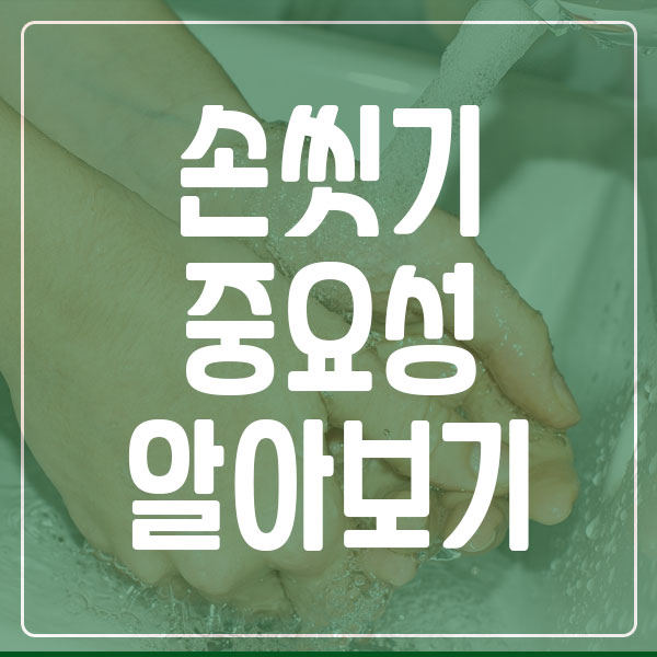 손 씻기 중요성 및 예방되는 질병