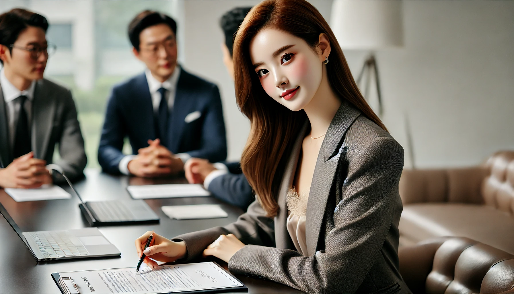 대부보증계약서 쓰는 이미지