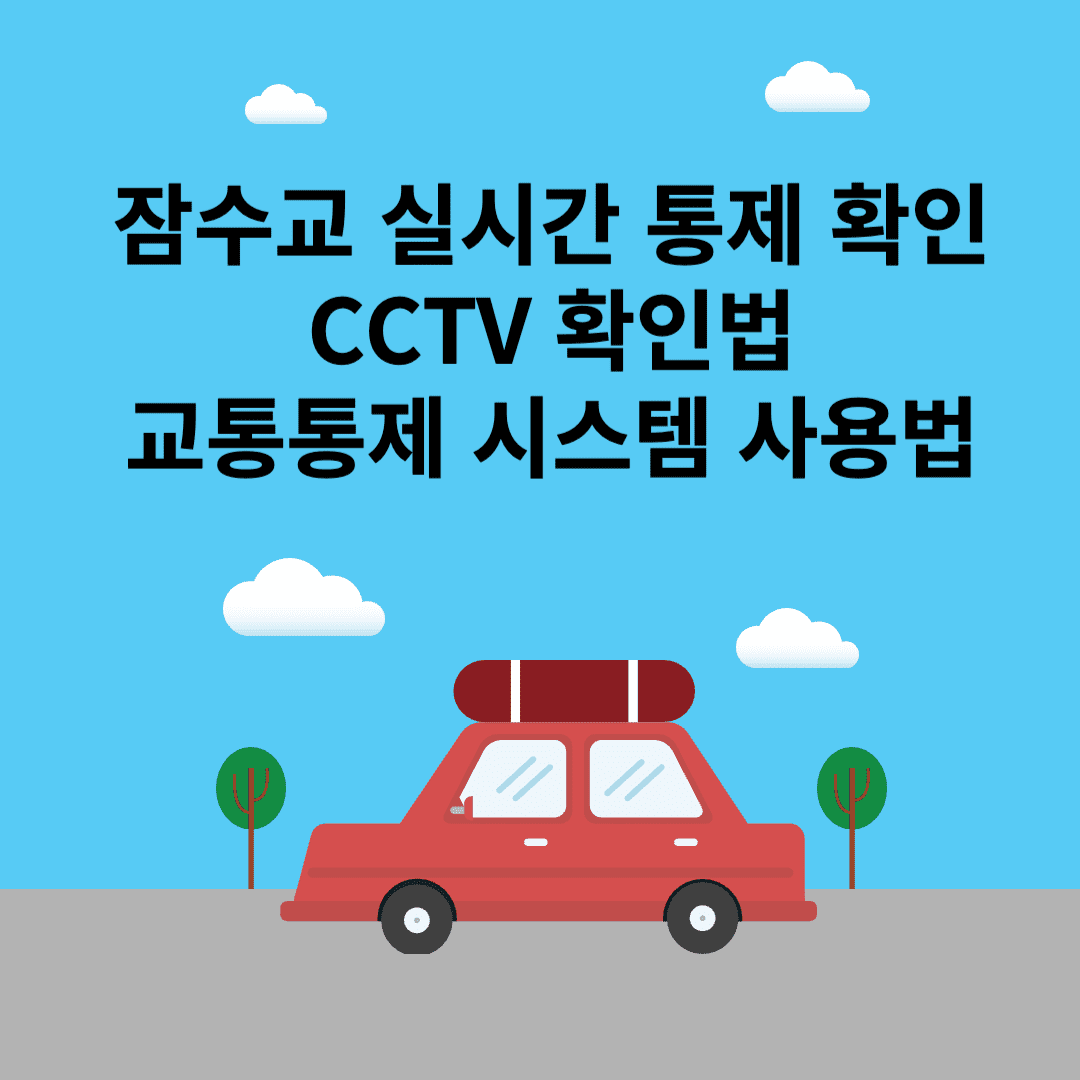 잠수교 실시간 통제 확인하기 한강 CCTV 현장 확인