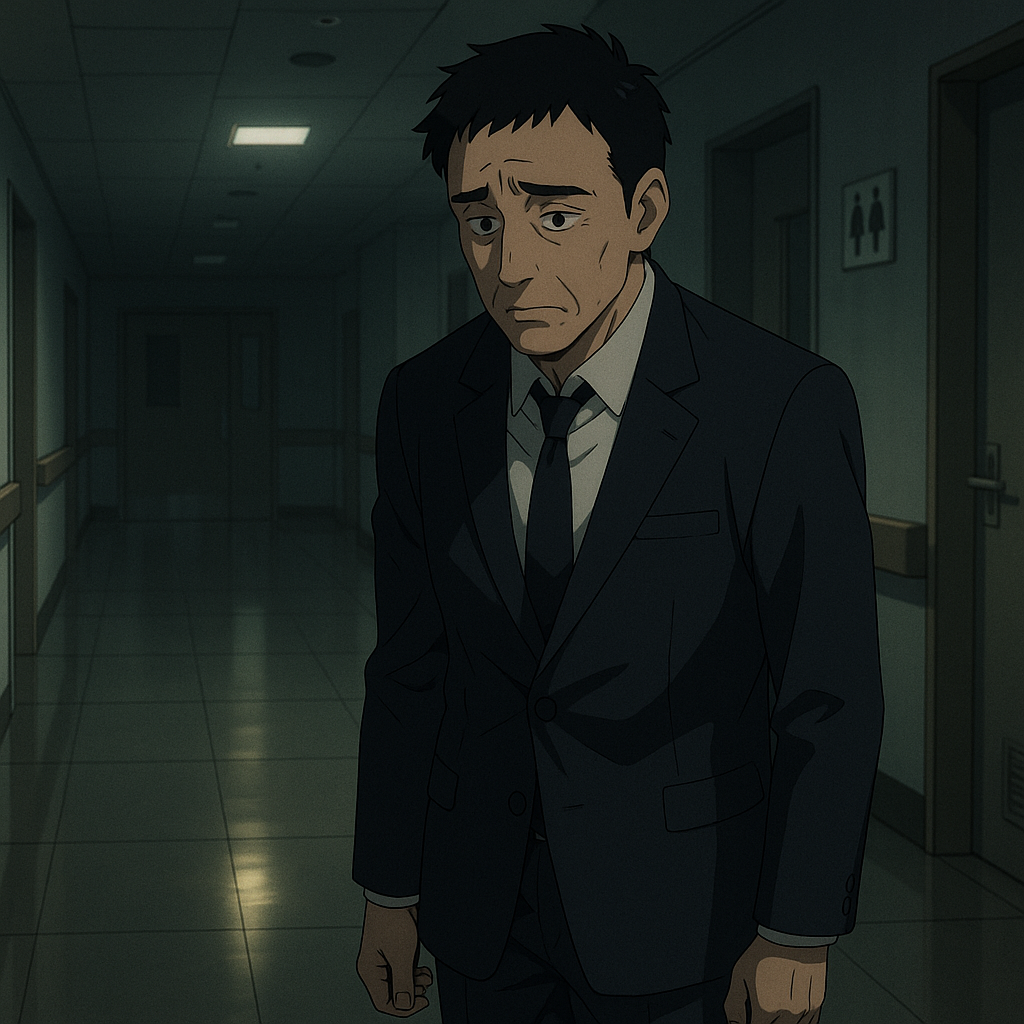 형의 죽음을 마주한 뒤, 무너져 내린 삶의 고독을 표현하는 장면