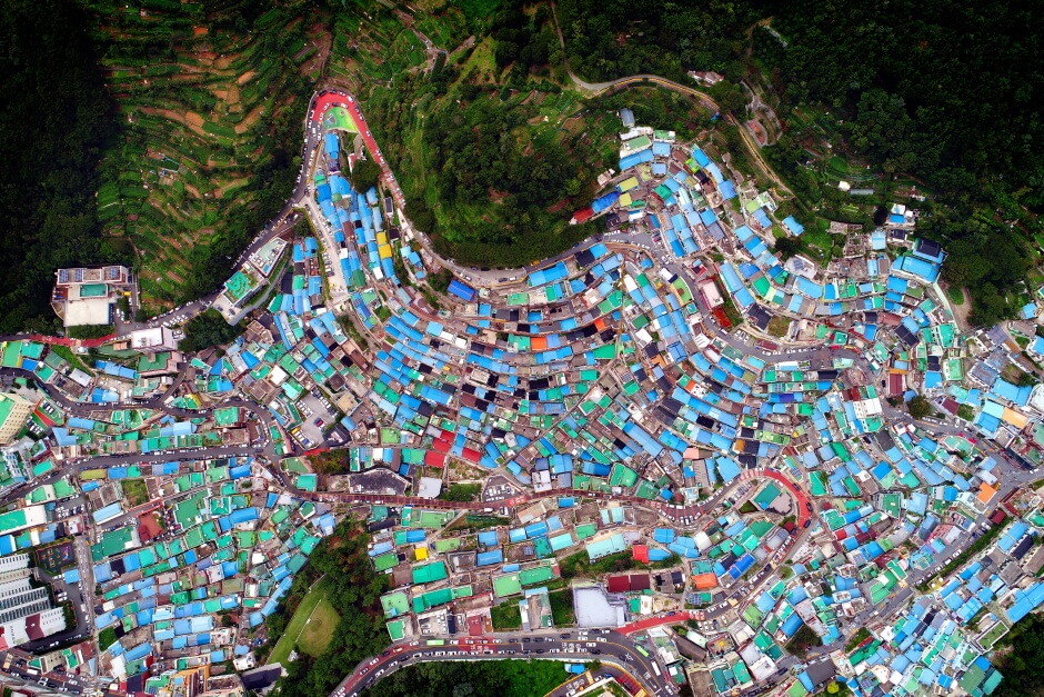 감천 문화마을 상공