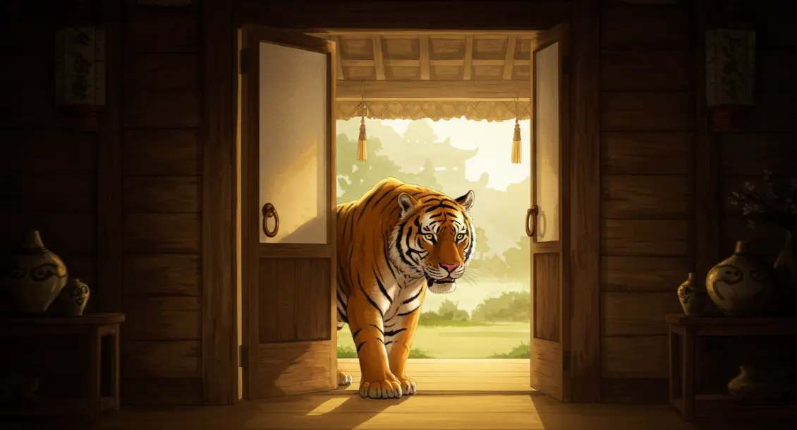 호랑이가 집 안으로 들어오는 꿈