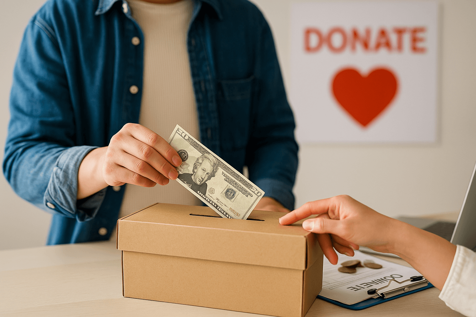 기부금 관련 사진