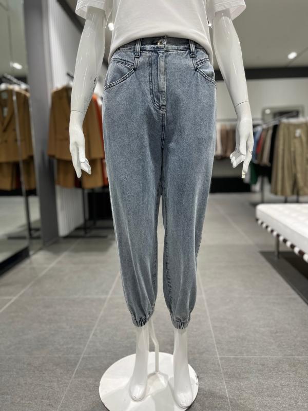 보브 백 밴딩 워싱 데님 조거 팬츠 7111255801