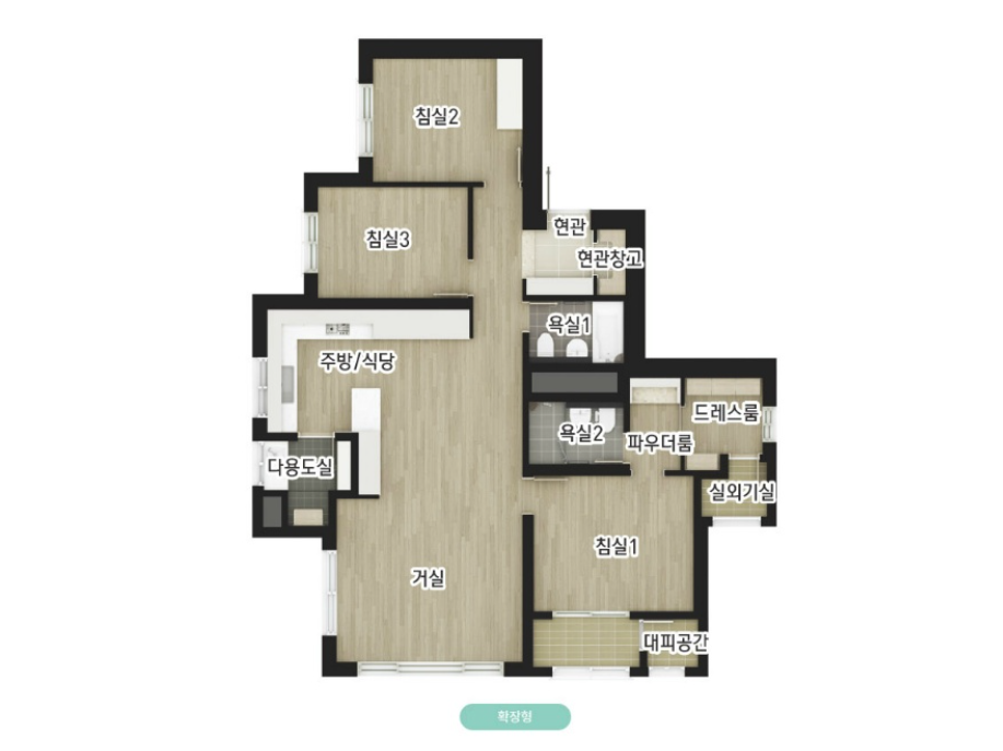 더샵 송도 프라임뷰 84C 평면도