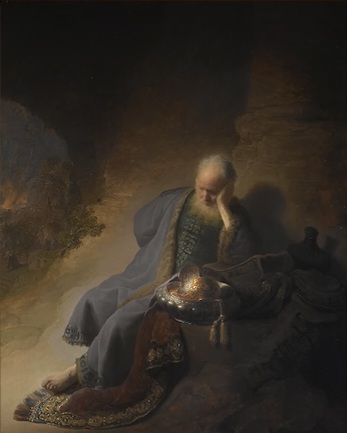 렘브란트 하르먼손 반 레인의 예루살렘의 멸망을 애도하는 예레미야