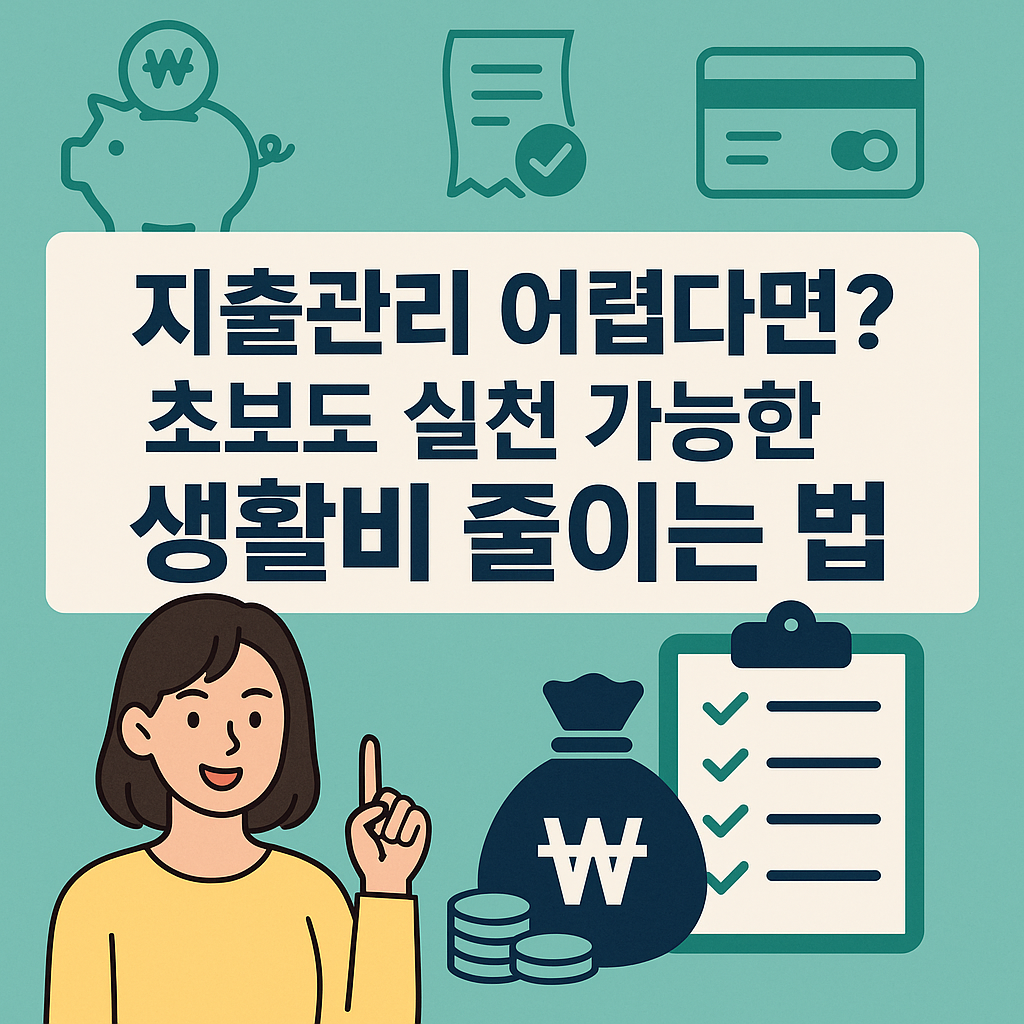 지출관리 어렵다면? 초보도 실천 가능한 생활비 줄이는 법