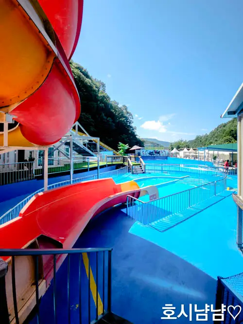별비치워터파크 2인용 튜브 슬라이딩