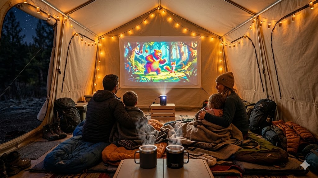 장소 불문, 켜는 순간 그곳이 영화관이 됩니다.