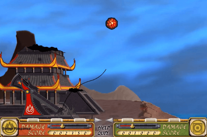 불의-원소를-적군의-성에-던지는-화면