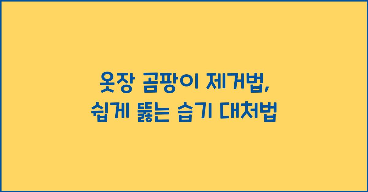 옷장 곰팡이 제거법