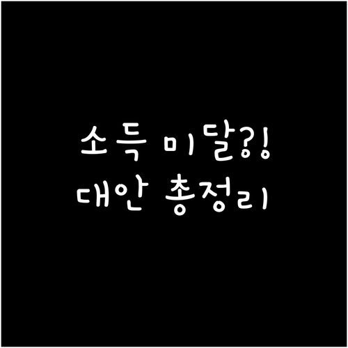 F-6 비자 소득 기준 미달 대안 총..