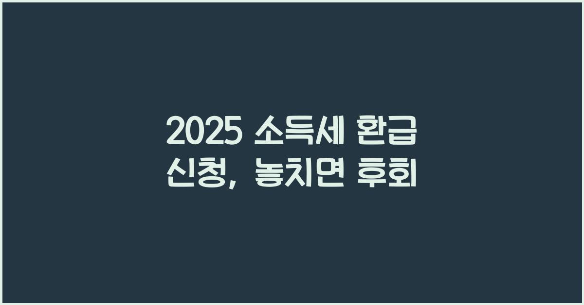 2025 소득세 환급 신청