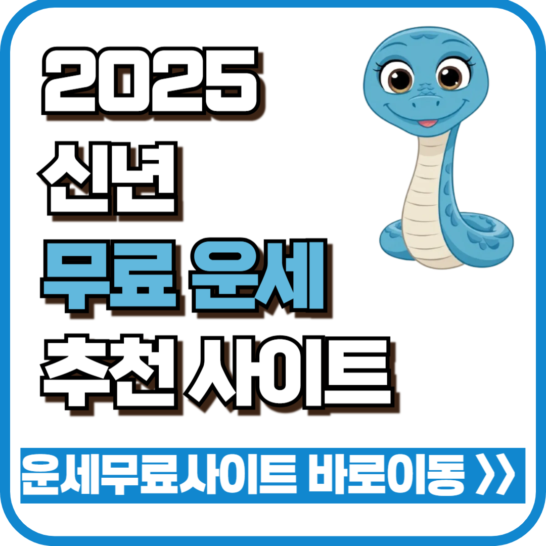 2025 신년 무료 운세 추천 사이트