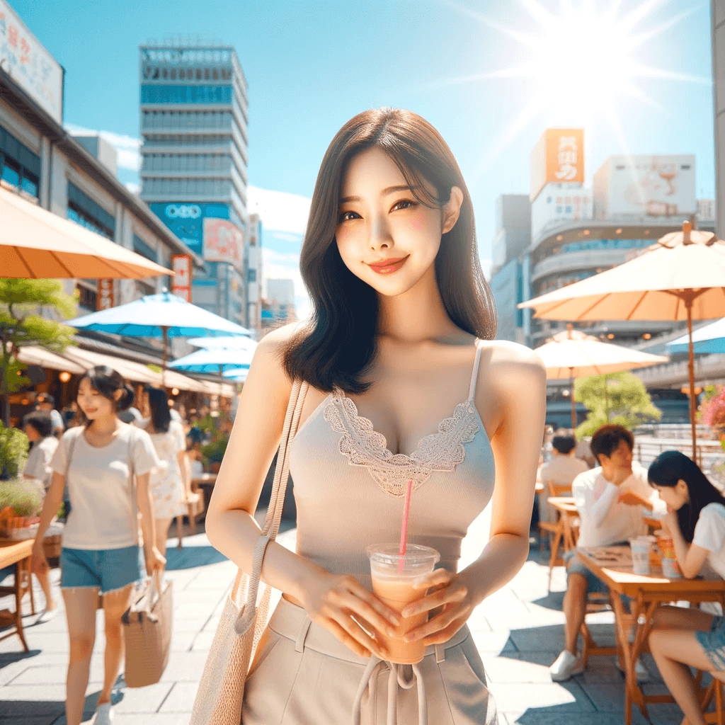오사카 여행중인 여성