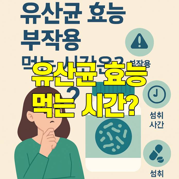 유산균 효능 부작용 먹는 시간은