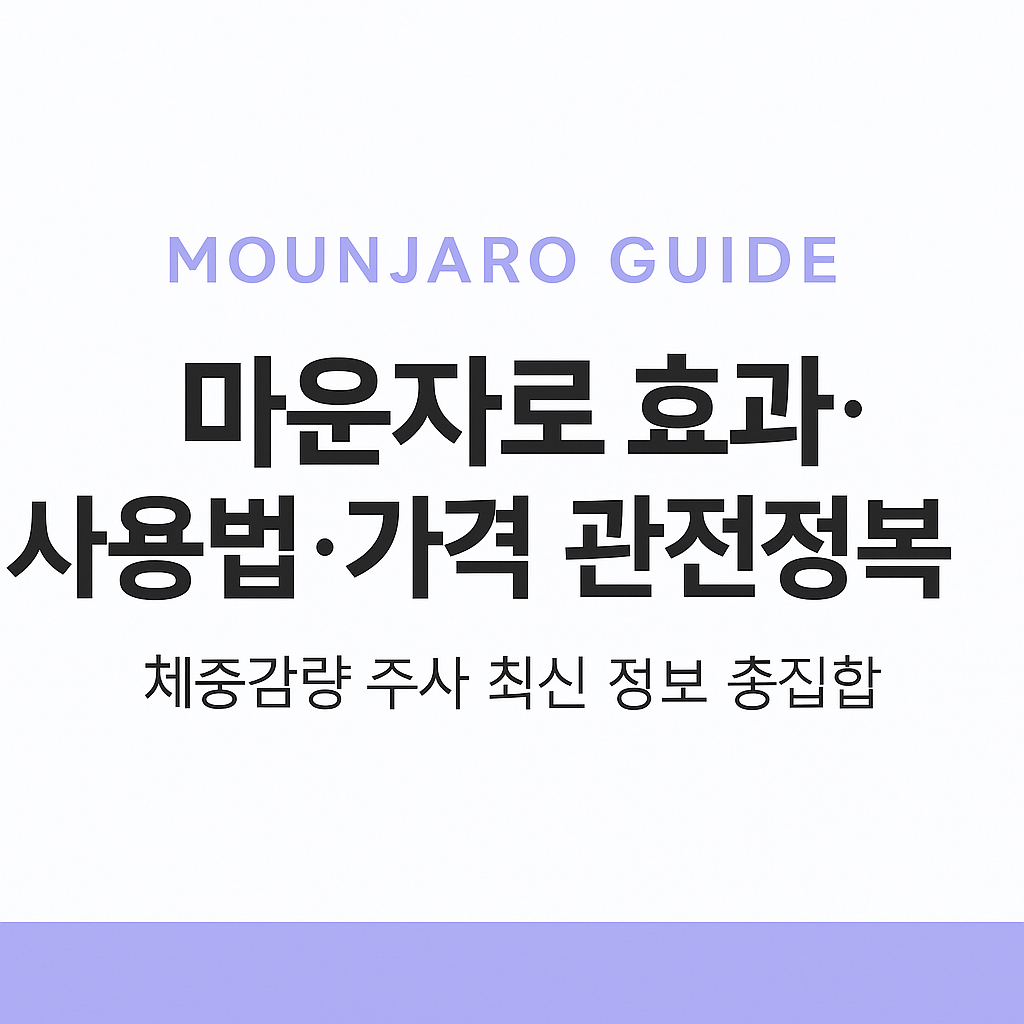 마운자로 총정리
