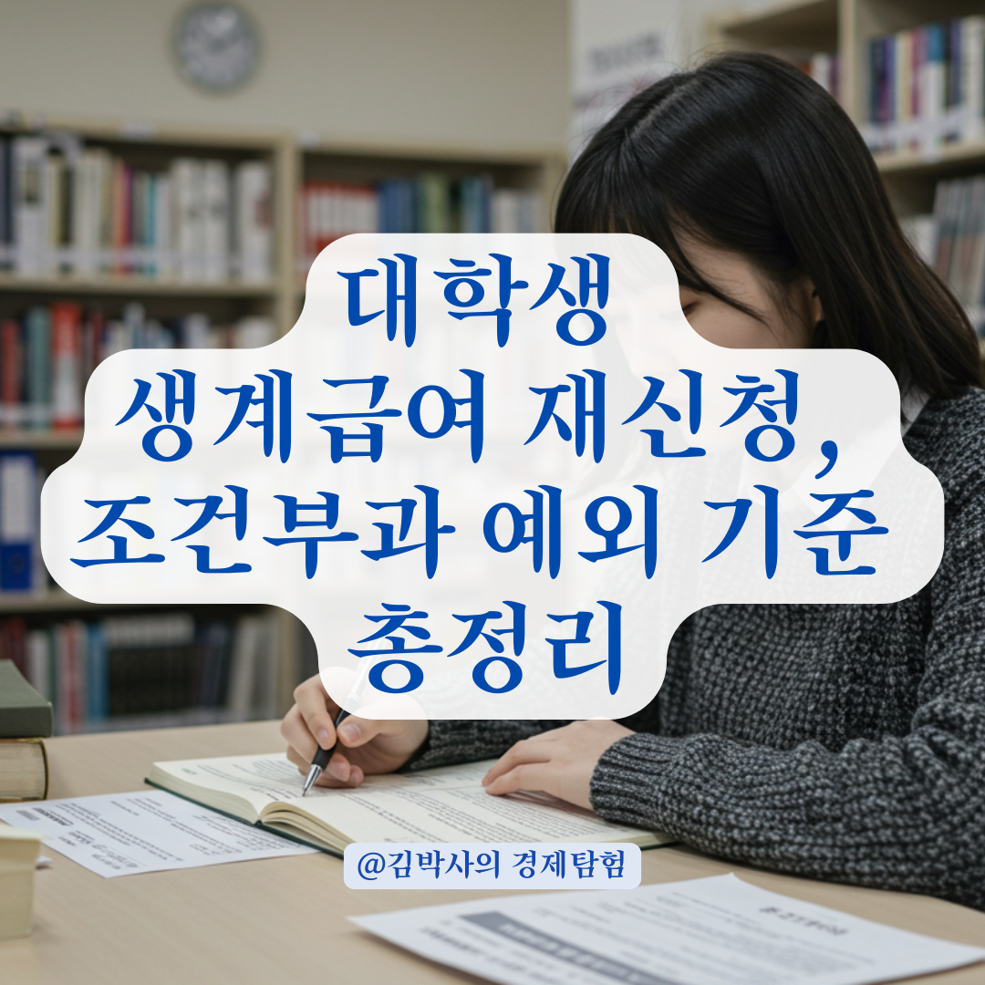 대학 입학 후 생계급여 재신청 시 꼭 알아야 할 조건부과 예외 기준 정리.