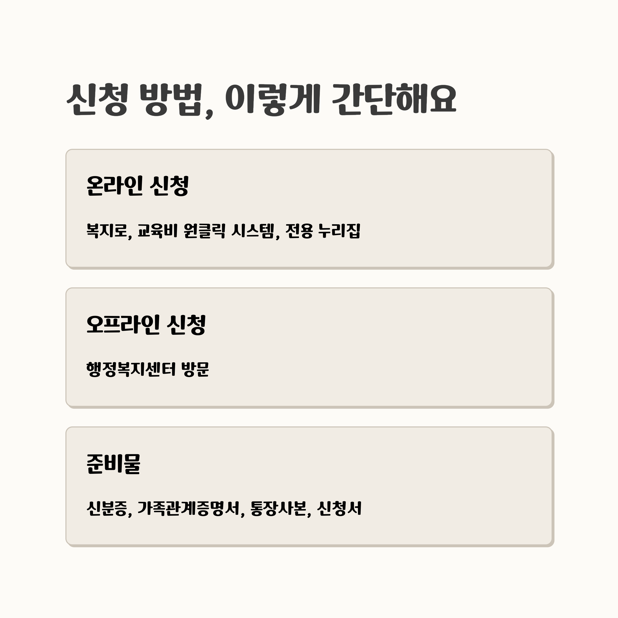 교육급여 바우처 신청 방법