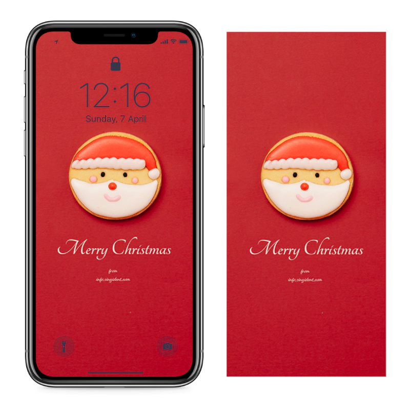 04 산타 쿠키 C - Merry Christmas 아이폰크리스마스배경화면