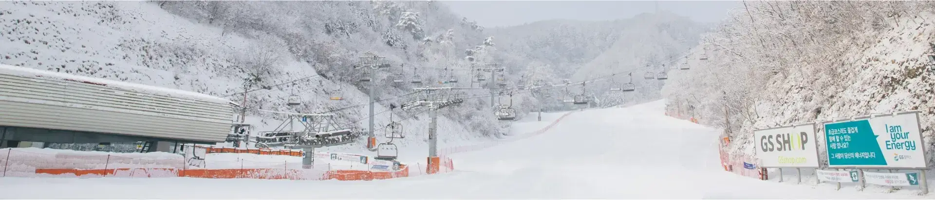 엘리시안강촌 스키장 전경