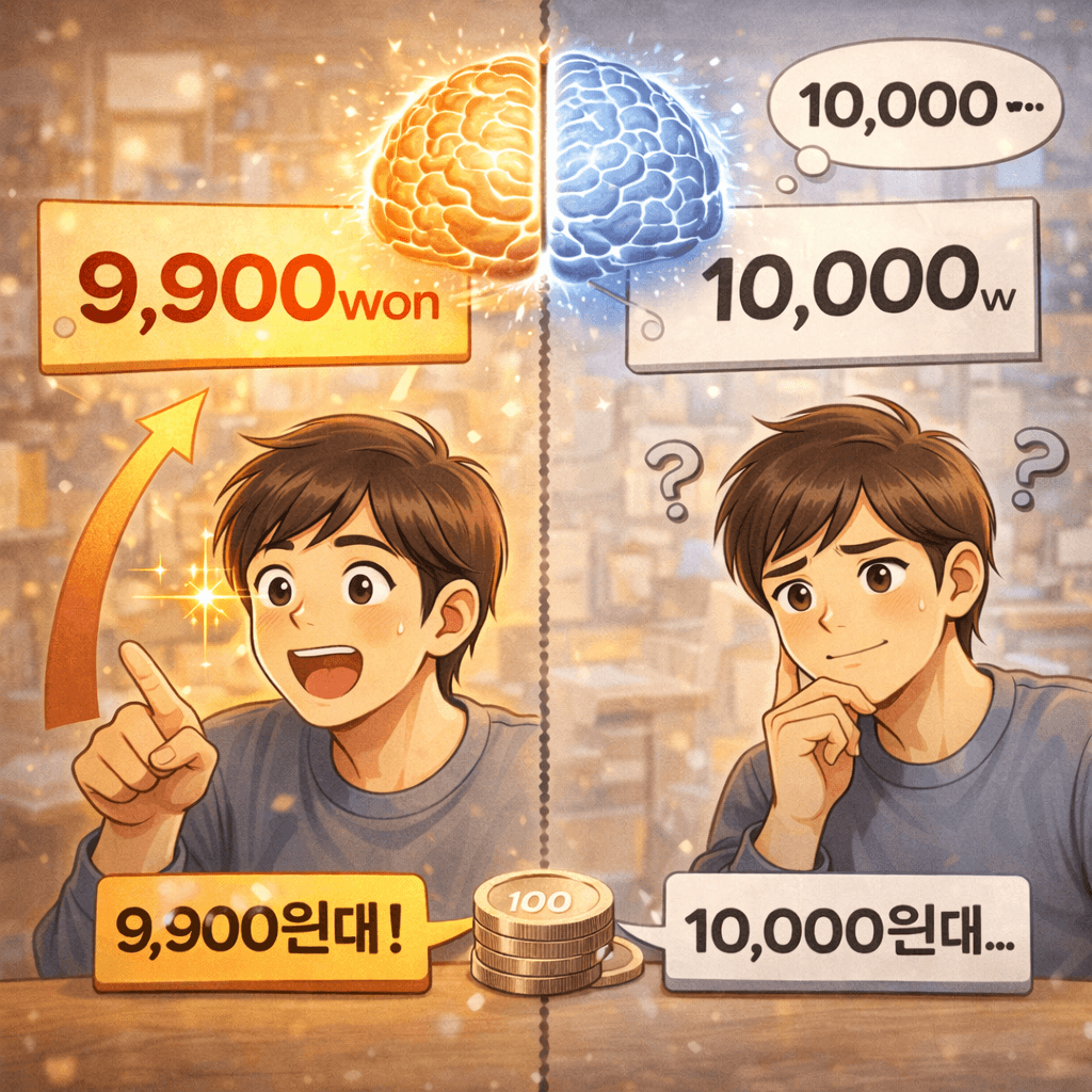 왜 9,900원이 10,000원보다 싸게 느껴질까 (가격 심리의 비밀)
