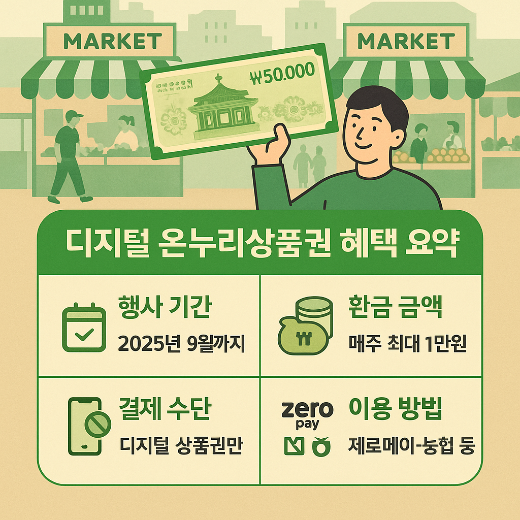 디지털 온누리상품권, 매주 환급! 전통시장에 활력을 불어넣다
