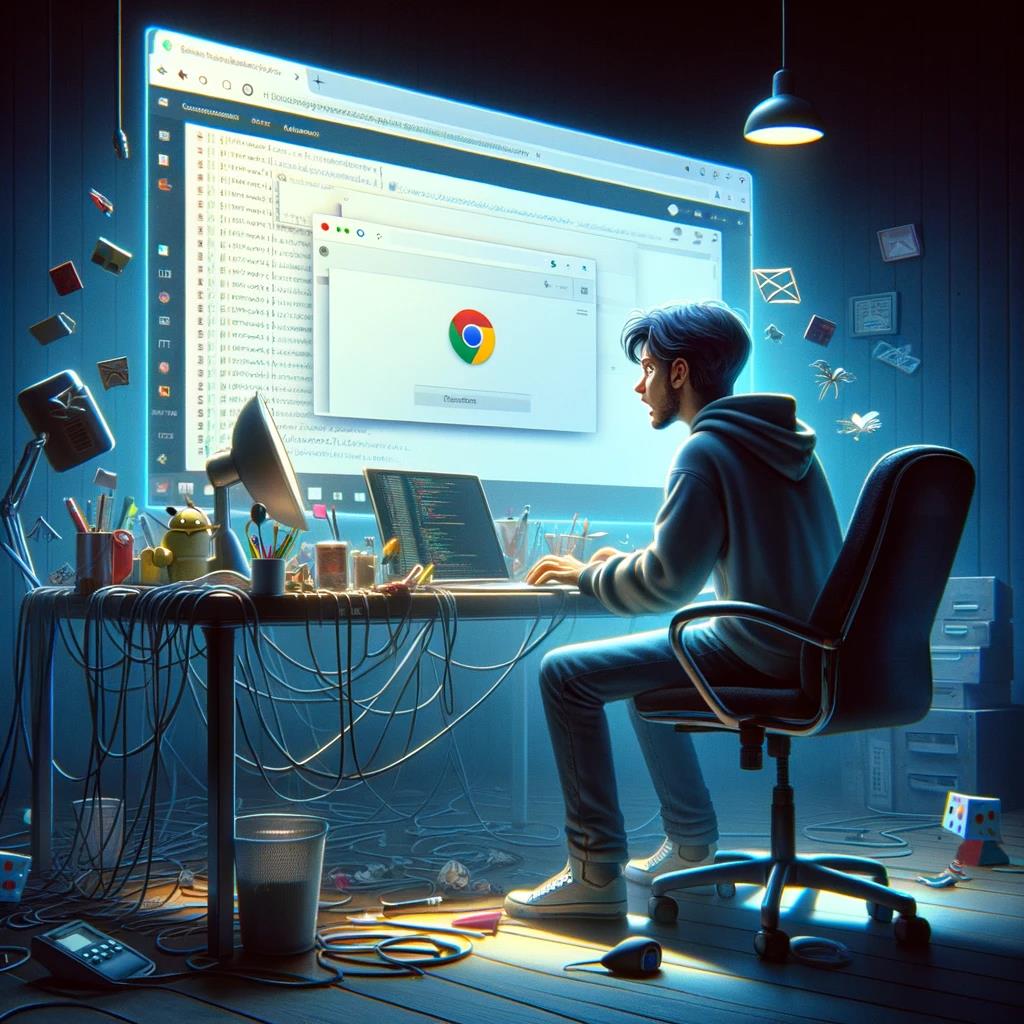 크롬 F12 개발자도구 꺼짐 원인 불명 시-1