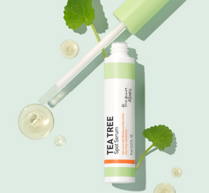 스팟세럼과 나뭇잎