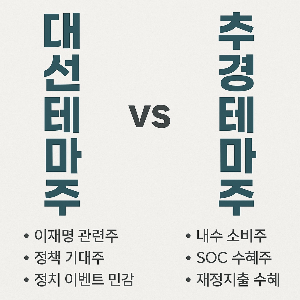 대선테마주와 추경테마주