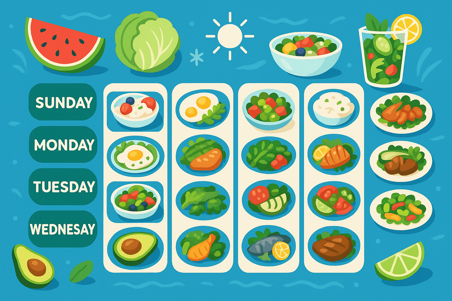 폭염에도 가볍게 즐기는 7일 다이어트 식단