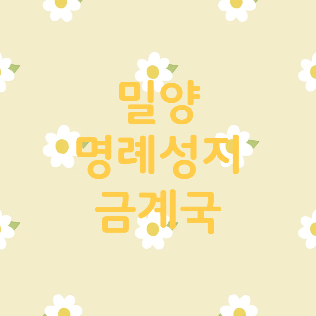 밀양 명례성지 금계국