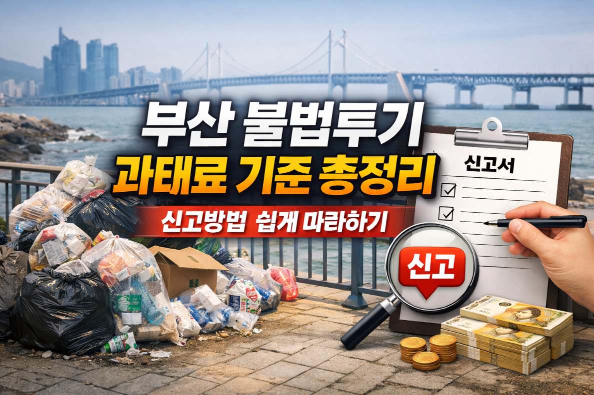 부산 불법투기 과태료 기준 총정리
