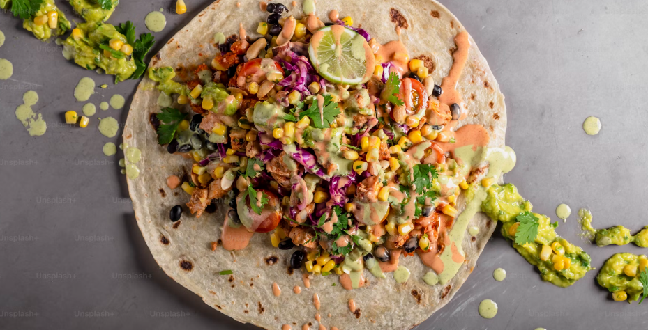 또띠아 음식 사진