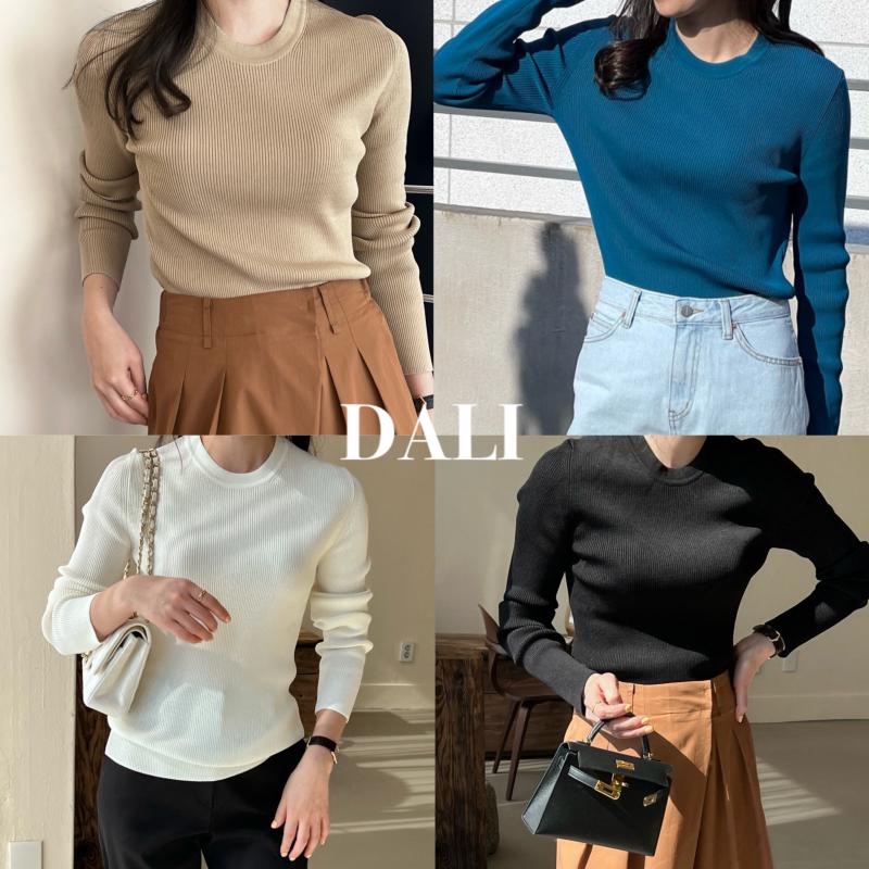 전컬러당일 보웬 썸머 골지 라운드 니트