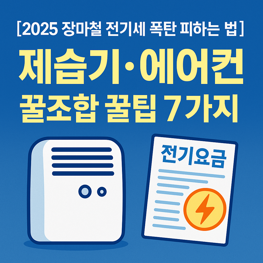 ☔[2025 장마철 전기세 폭탄 피하는 법] 제습기&middot;에어컨 꿀조합 꿀팁 7가지
