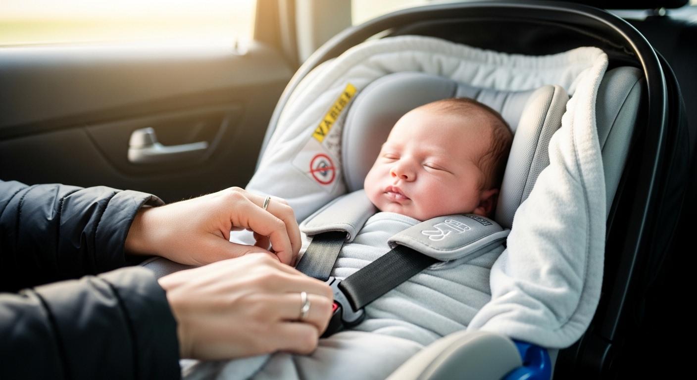 신생아 카시트 태우기