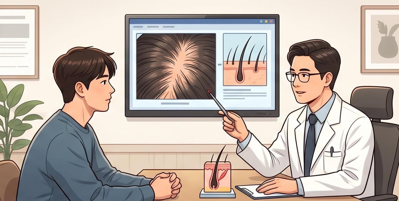 의사와 탈모에 대해 대화