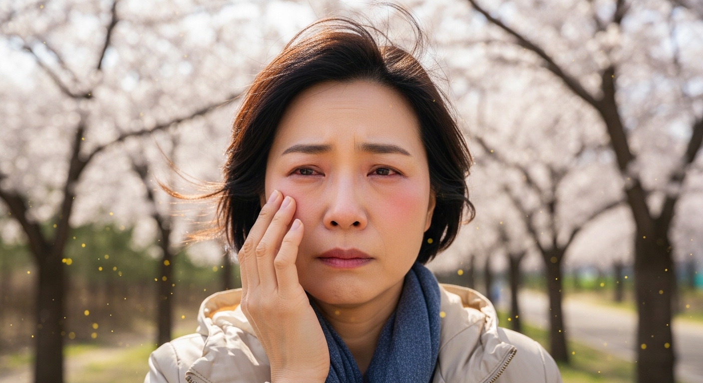 봄철 눈 가려움, 코막힘, 맑은 콧물